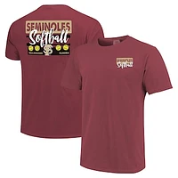 Unisex Garnet Florida State Seminoles Gritty Softball Bats Comfort Colors T-Shirt