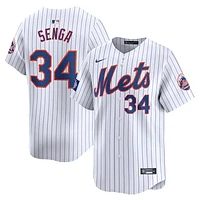 Men's Nike Kodai Senga White New York Mets 2024 MLB World Tour London Series Home Limited Player Jersey