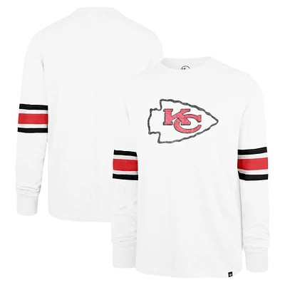 Men's '47 White Kansas City Chiefs Gridiron Premier Brex Long Sleeve T-Shirt