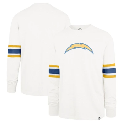 Men's '47 White Los Angeles Chargers Gridiron Premier Brex Long Sleeve T-Shirt