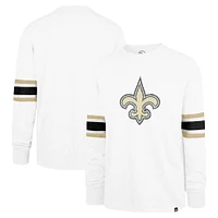 Men's '47 White New Orleans Saints Gridiron Premier Brex Long Sleeve T-Shirt