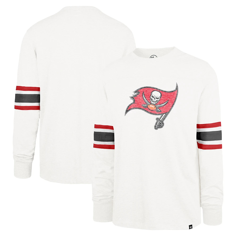 Men's '47 White Tampa Bay Buccaneers Gridiron Premier Brex Long Sleeve T-Shirt