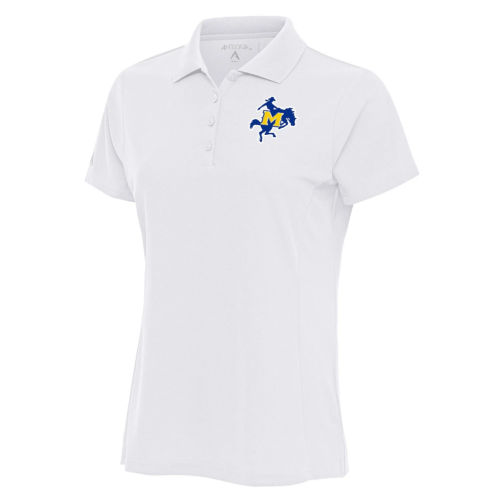 Women's Antigua White McNeese State Cowboys Legacy Pique Polo
