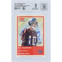 Eli Manning New York Giants Autographed 2004 Fleer Tradition #331 Beckett Fanatics Witnessed Authenticated 9/10 Rookie Card with "Last to Wear #10" Inscription