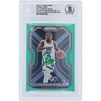 Desmond Bane Memphis Grizzlies Autographed 2020-21 Panini Prizm Green Prizm #297 #/10 Beckett Fanatics Witnessed Authenticated Rookie Card