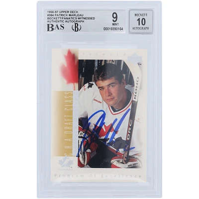 Patrick Marleau Hockey Canada Autographed 1996-97 Upper Deck Program of Excellence #384 Beckett Fanatics Witnessed Authenticated 9/10 Rookie Card