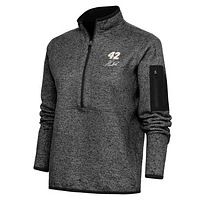 Women's Antigua Heather John Hunter Nemechek Fortune Half-Zip Pullover Jacket