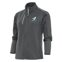 Women's Antigua Charcoal Josh Berry Generation Full-Zip Jacket