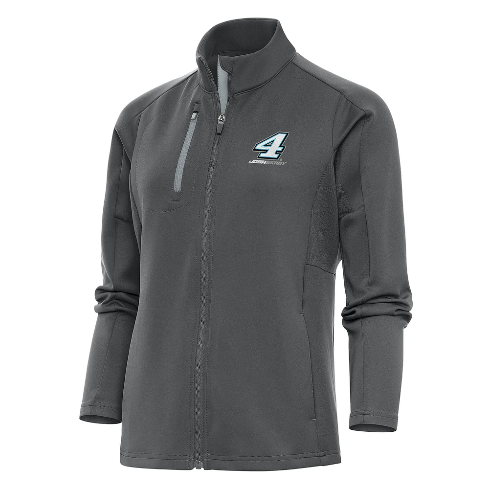 Women's Antigua Charcoal Josh Berry Generation Full-Zip Jacket
