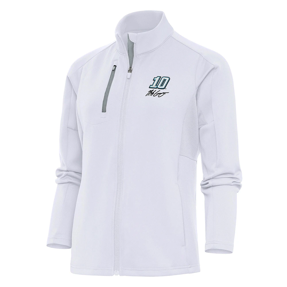 Women's Antigua White Noah Gragson Generation Full-Zip Jacket