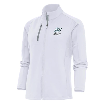 Women's Antigua White Noah Gragson Generation Full-Zip Jacket