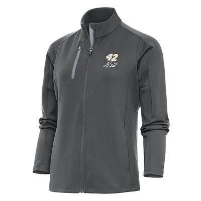 Women's Antigua Charcoal John Hunter Nemechek Generation Full-Zip Jacket