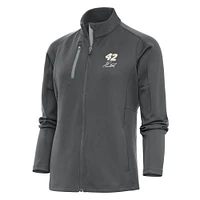 Women's Antigua Charcoal John Hunter Nemechek Generation Full-Zip Jacket