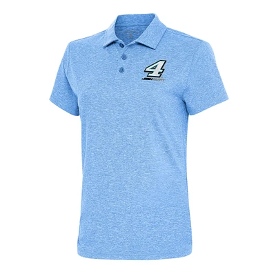 Women's Antigua Heather Powder Blue Josh Berry Motivated Polo