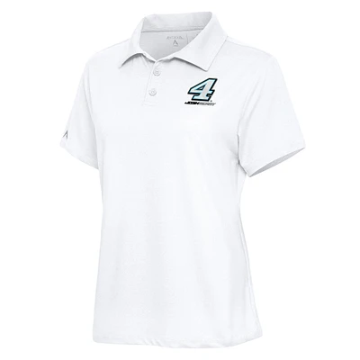 Women's Antigua White Josh Berry Motivated Polo