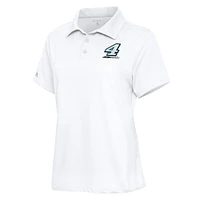 Women's Antigua White Josh Berry Motivated Polo