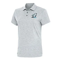 Women's Antigua Heather Gray Josh Berry Motivated Polo