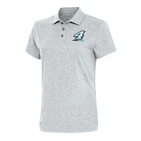 Women's Antigua Heather Gray Josh Berry Motivated Polo