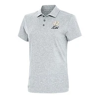 Women's Antigua Heather Gray John Hunter Nemechek Motivated Polo