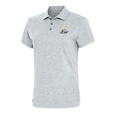 Women's Antigua Heather Gray John Hunter Nemechek Motivated Polo