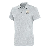 Women's Antigua Heather Gray John Hunter Nemechek Motivated Polo