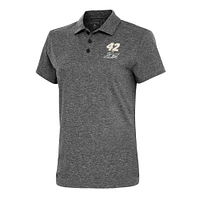 Women's Antigua Heather Black John Hunter Nemechek Motivated Polo