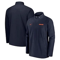 Men's Nike Navy Syracuse Orange 2024 Sideline Coach Quarter-Zip Hoodie Jacket