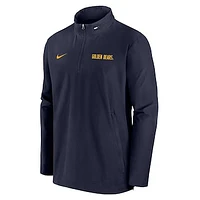 Men's Nike Navy Cal Bears 2024 Sideline Coach Quarter-Zip Hoodie Jacket