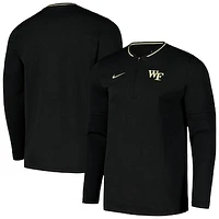 Men's Nike Black Wake Forest Demon Deacons Coaches Quarter-Zip Jacket