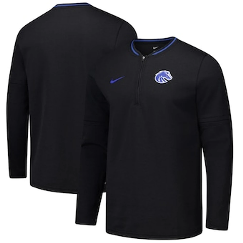 Men's Nike Black Boise State Broncos Coaches Quarter-Zip Jacket