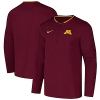 Men's Nike Maroon Minnesota Golden Gophers Coaches Quarter-Zip Jacket