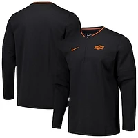 Men's Nike Black Oklahoma State Cowboys Coaches Quarter-Zip Jacket