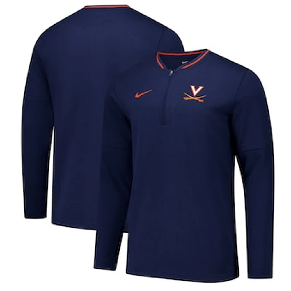 Men's Nike Navy Virginia Cavaliers Coaches Quarter-Zip Jacket