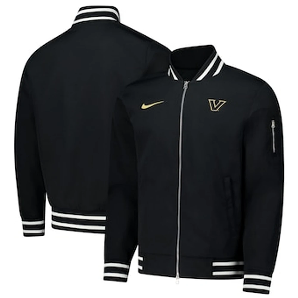 Men's Nike  Black Vanderbilt Commodores Full-Zip Bomber Jacket