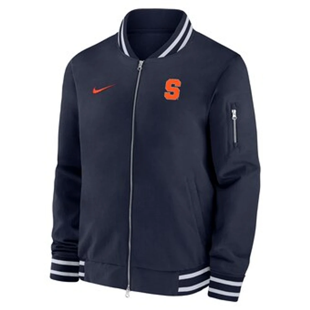 Men's Nike  Navy Syracuse Orange Full-Zip Bomber Jacket