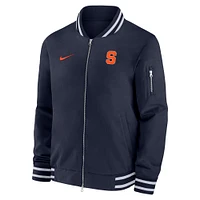 Men's Nike  Navy Syracuse Orange Full-Zip Bomber Jacket