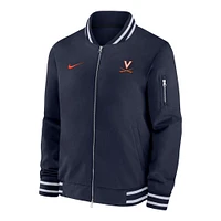 Men's Nike  Navy Virginia Cavaliers Full-Zip Bomber Jacket