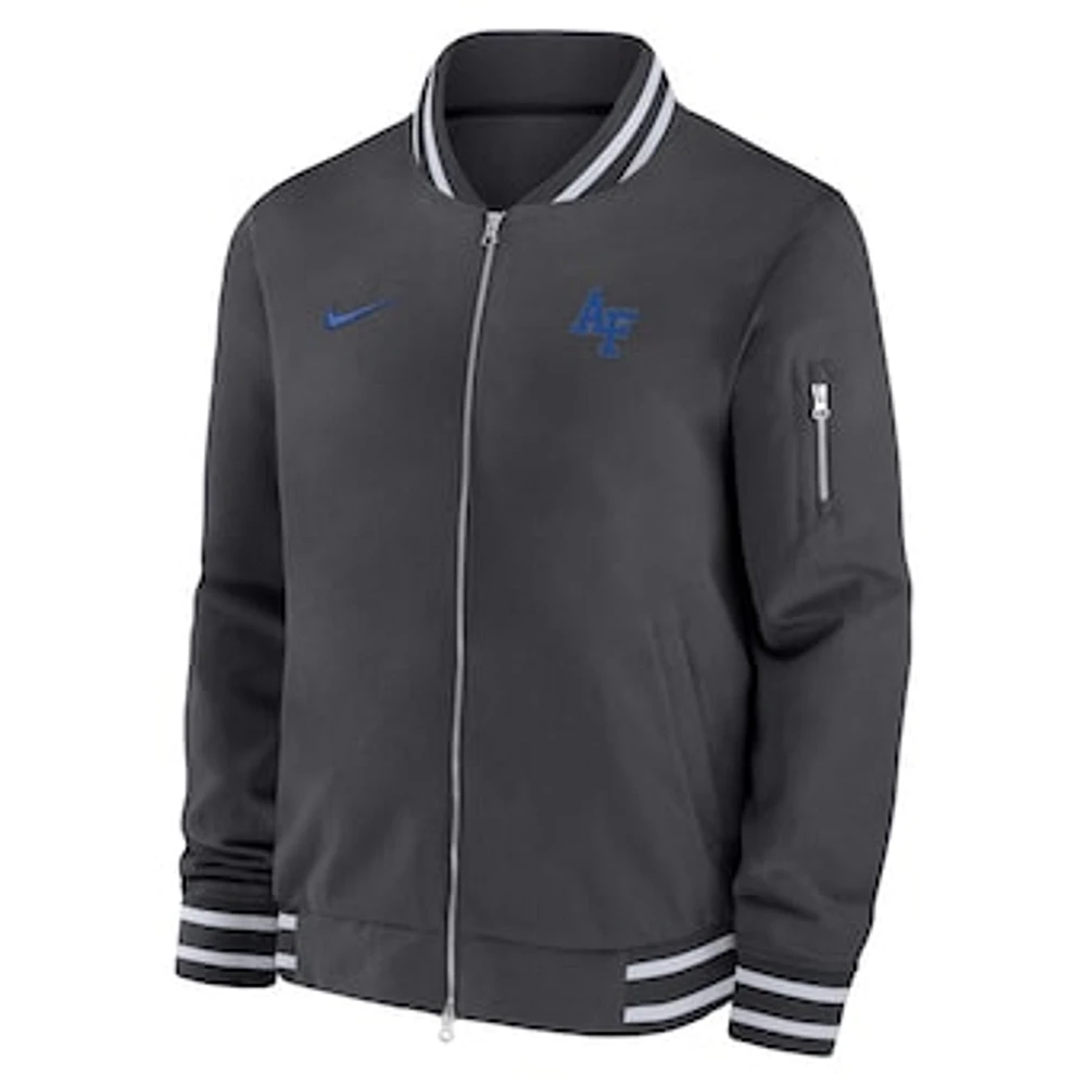 Men's Nike  Anthracite Air Force Falcons Full-Zip Bomber Jacket