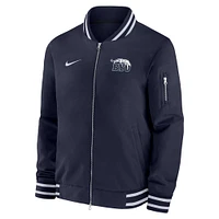 Men's Nike  Navy BYU Cougars Full-Zip Bomber Jacket