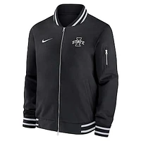 Men's Nike  Black Iowa State Cyclones Full-Zip Bomber Jacket