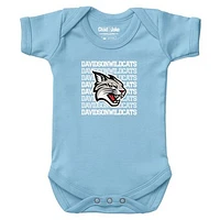 Newborn & Infant Chad Jake Light Blue Davidson Wildcats Retro Bodysuit