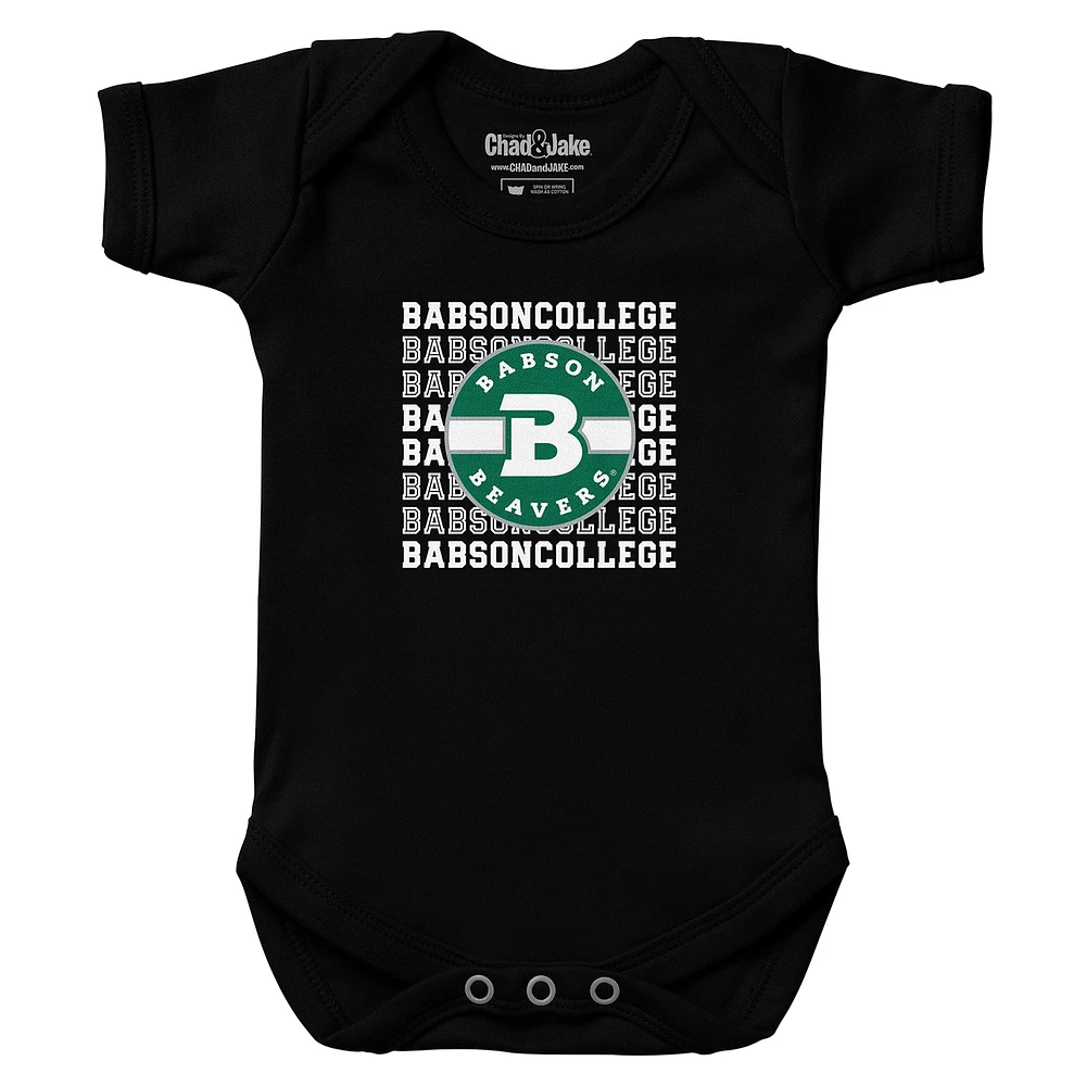 Newborn & Infant Chad Jake Black Babson Beavers Retro Bodysuit