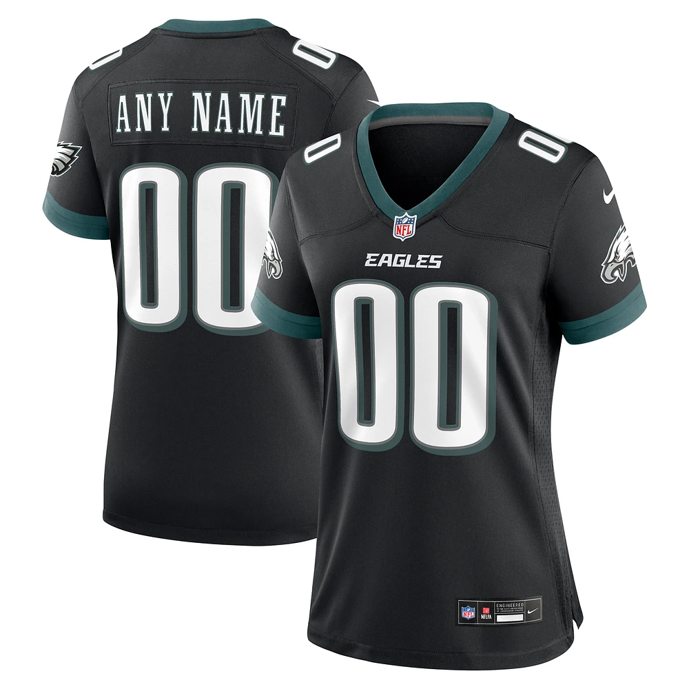 Women's Nike Black Philadelphia Eagles Alternate Custom Game Jersey