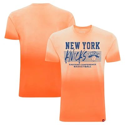 Unisex Sportiqe Orange New York Knicks Bingham Sun-Fade T-Shirt