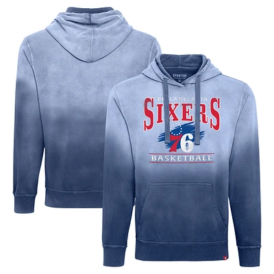 Unisex Sportiqe Royal Philadelphia 76ers Blake Sun-Fade Pullover Hoodie