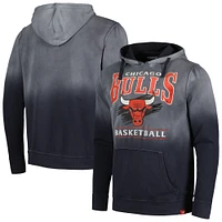 Unisex Sportiqe Black Chicago Bulls Blake Sun-Fade Pullover Hoodie