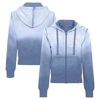 Women's Sportiqe Blue Philadelphia 76ers Carli Sun Fade Full-Zip Hoodie