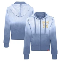 Women's Sportiqe Blue Golden State Warriors Carli Sun Fade Full-Zip Hoodie