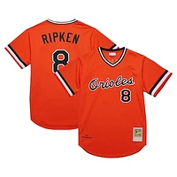 Men's Mitchell & Ness Cal Ripken Jr. Orange Baltimore Orioles 2001 Cooperstown Collection Authentic Throwback Jersey