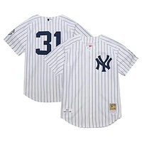 Men's Mitchell & Ness Ichiro Suzuki White New York Yankees 2014 Cooperstown Collection Authentic Throwback Jersey